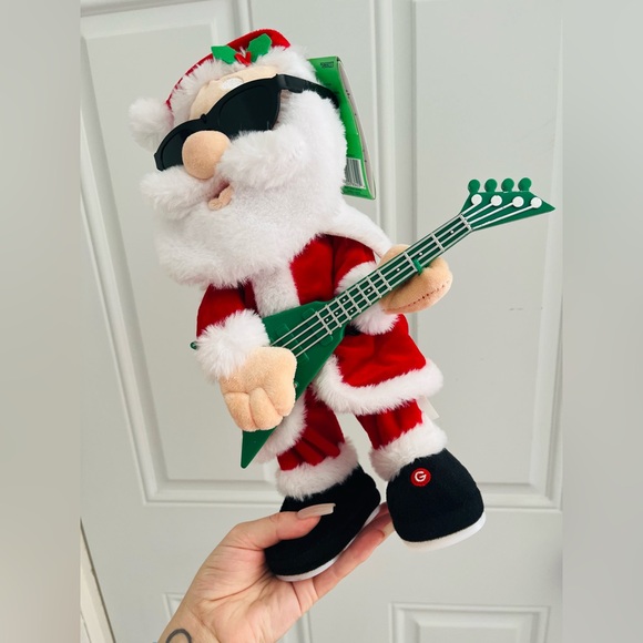 NWT holiday living animated christmas rockin santa plush 🎅🏼🤘🎸 - Picture 4 of 6